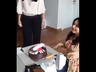 Delhi University Girls Masti In The Matter Of Cake